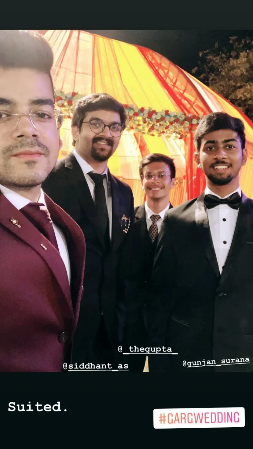 @siddhant_as  @_thegupta_  @gunjan_surana  Suited.