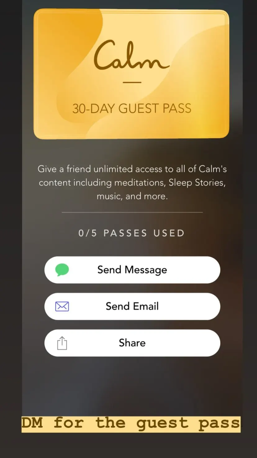 DM for the guest pass