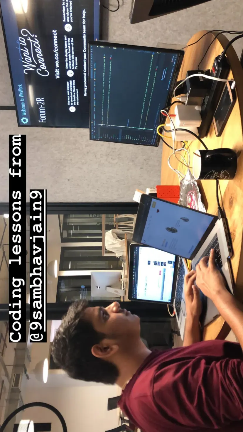 Coding lessons from @9sambhavjain9