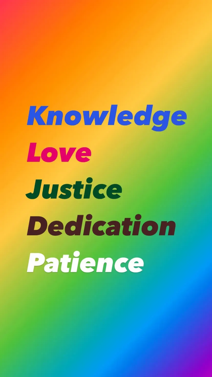 Knowledge
Love
Justice
Dedication
Patience