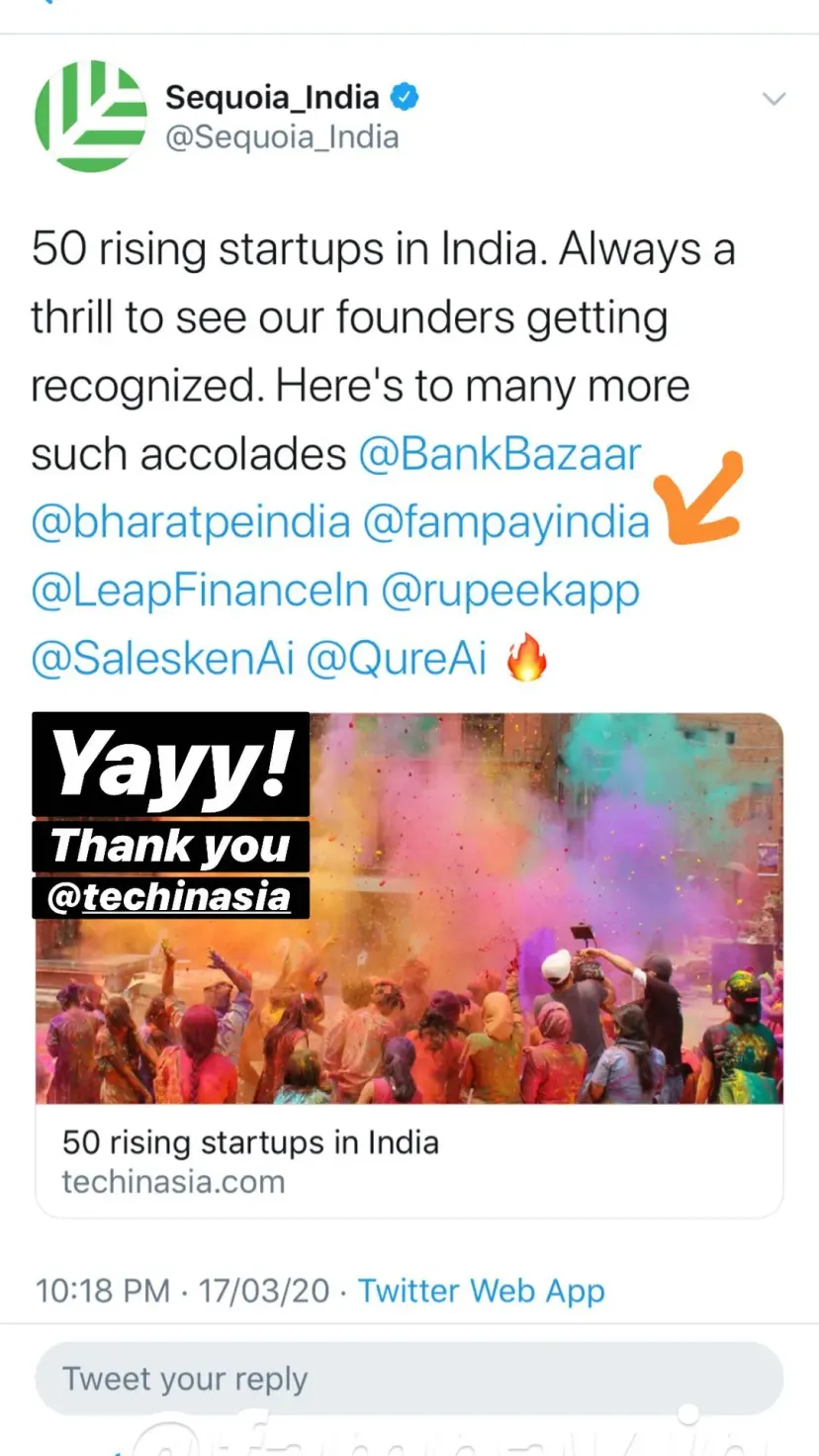 Yayy!
Thank you @techinasia  @fampay.in