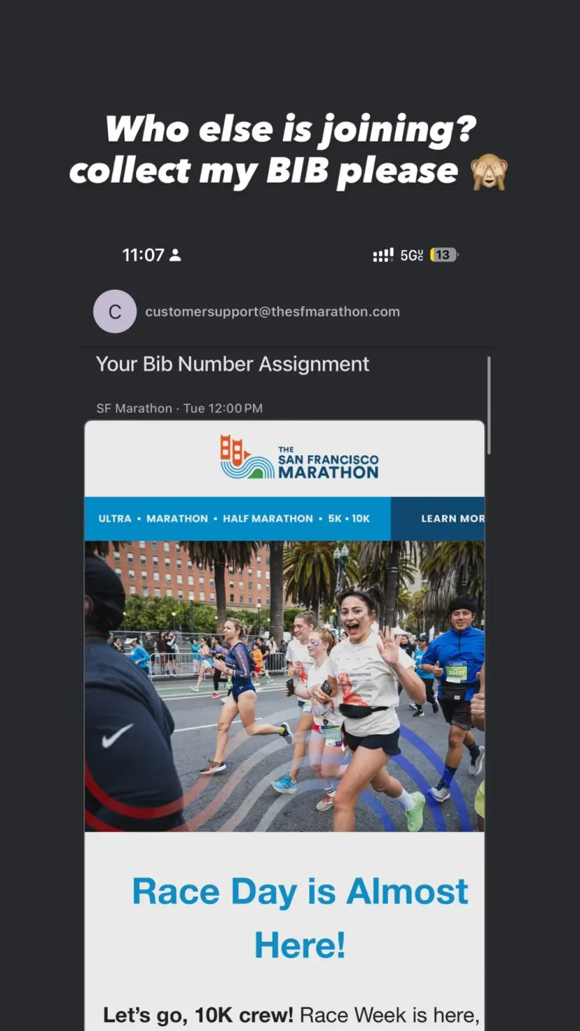 Who else is joining?
collect my BIB please 🙈