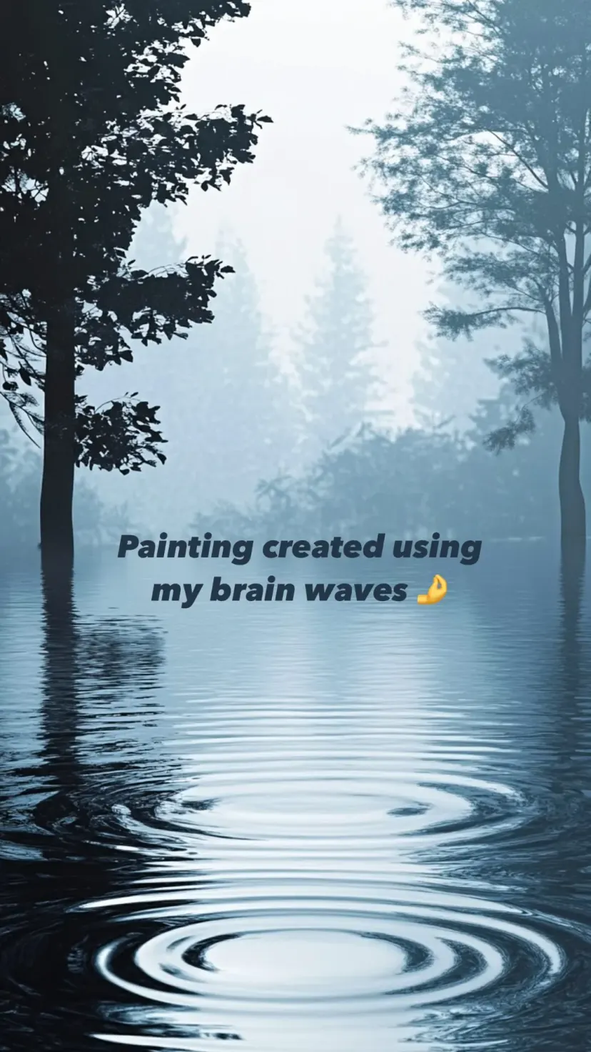 Painting created using my brain waves 🤌