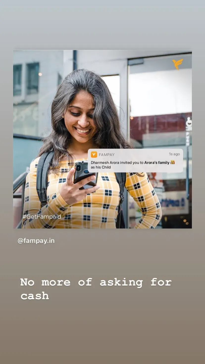 No more of asking for cash
