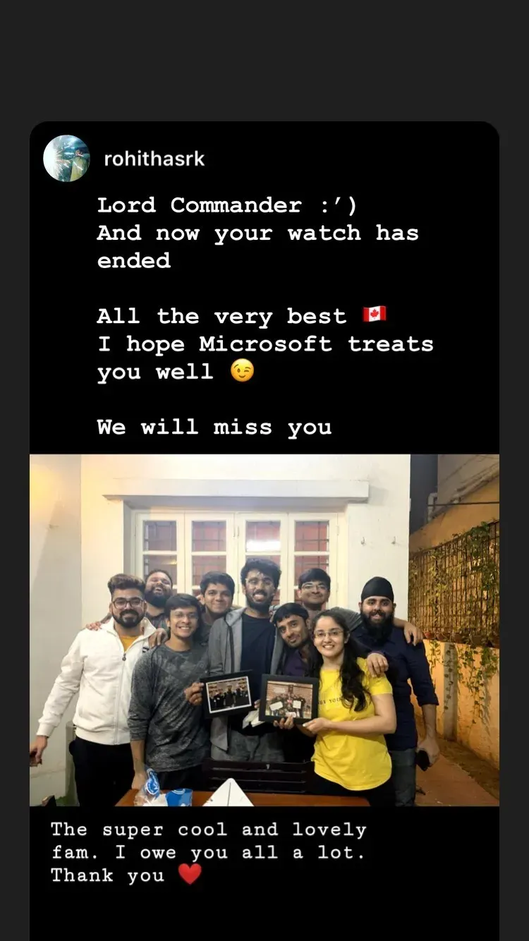 Lord Commander :’) And now your watch has ended

All the very best 🇨🇦 I hope Microsoft treats you well 😉

We will miss you