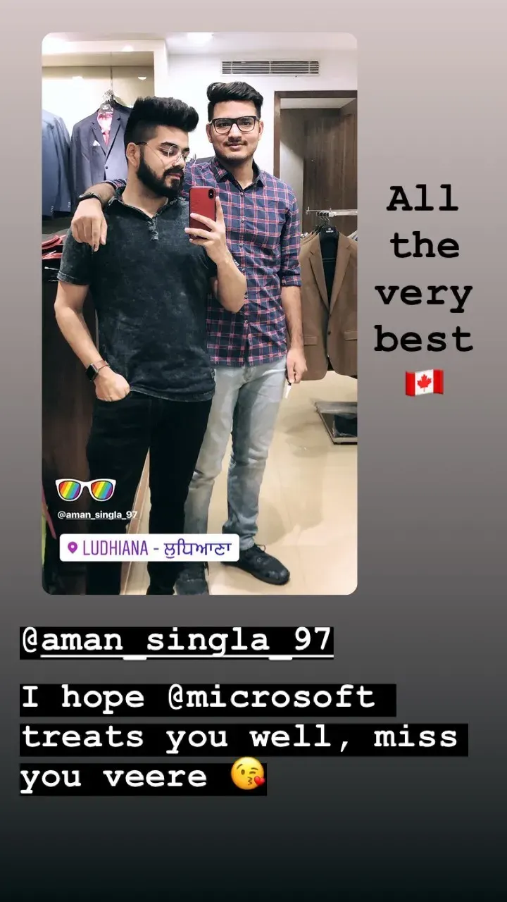 All
the
very
best 🇨🇦 @aman_singla_97 I hope @microsoft treats you well, miss you veere 😘