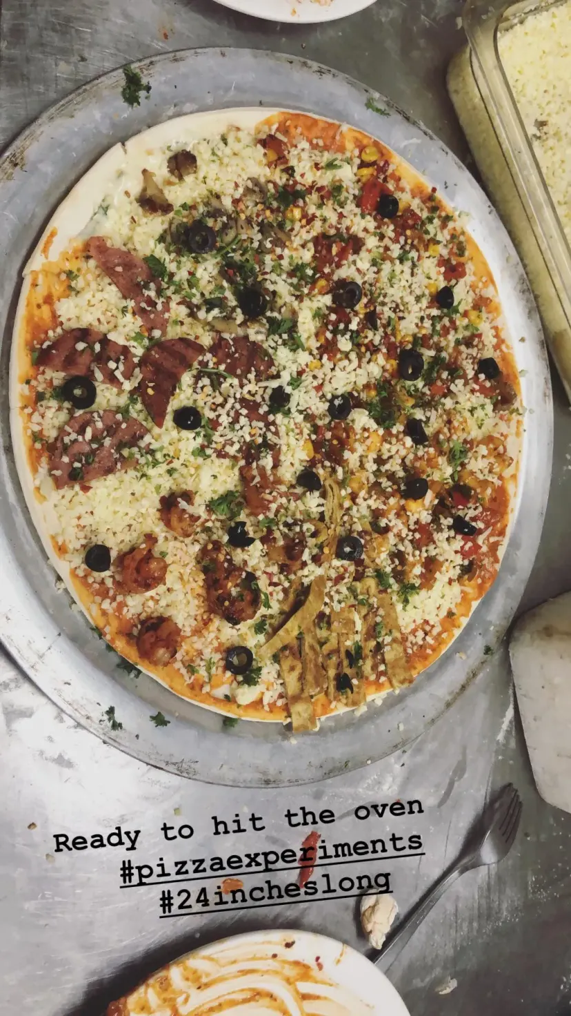 Ready to hit the oven #pizzaexperiments
#24incheslong