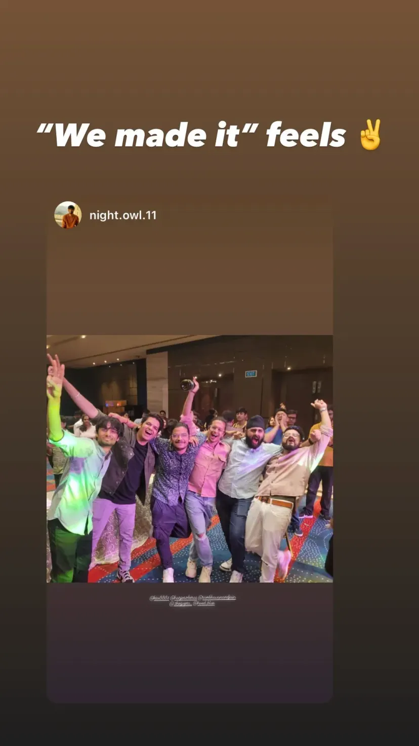 “We made it” feels ✌️