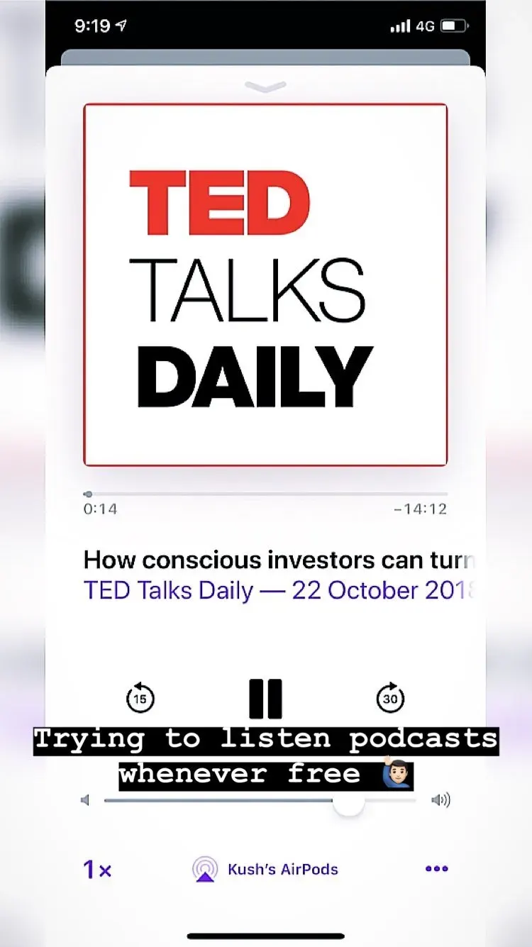 Trying to listen podcasts whenever free 🙋🏻‍♂️