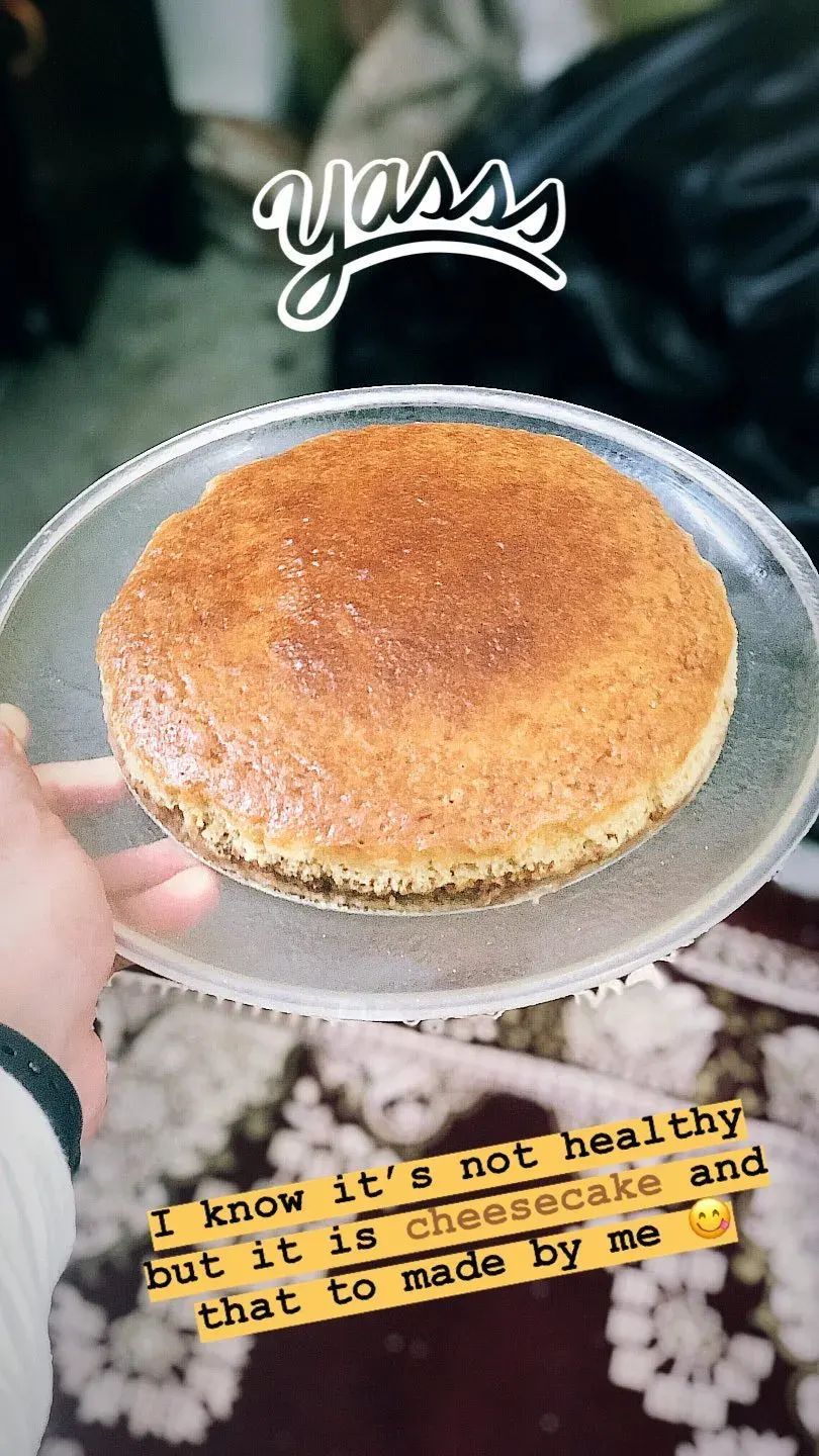 I know it’s not healthy but it is cheesecake and that to made by me 😋