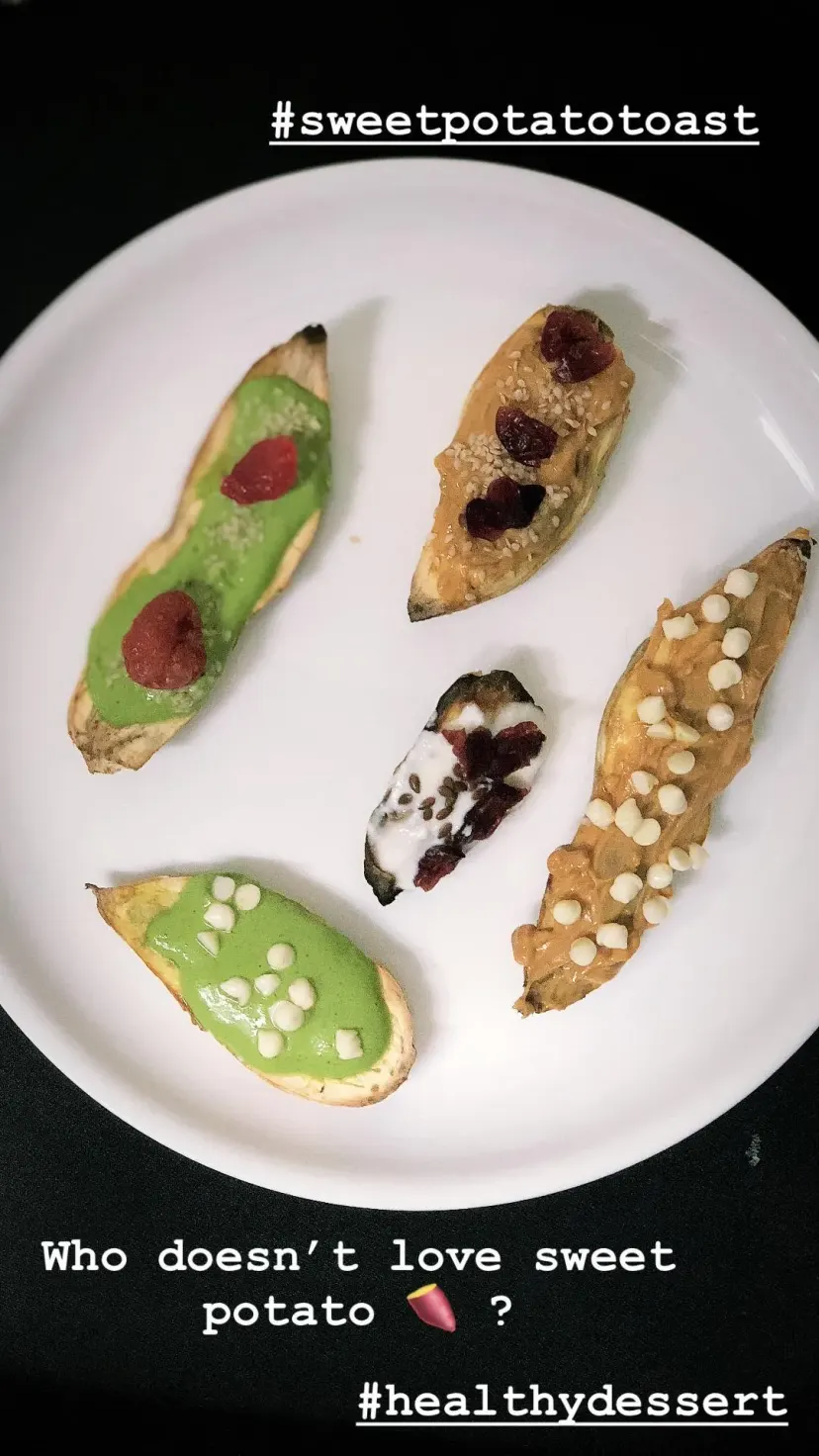 #sweetpotatotoast  Who doesn’t love sweet potato 🍠 ? #healthydessert