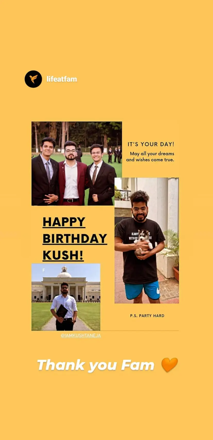 Thank you Fam 🧡